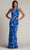 Tadashi Shoji CFI24309L - Rosette Applique Evening Gown Prom Dresses