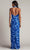 Tadashi Shoji CFI24309L - Sleeveless Halter Neck Evening Gown Prom Dresses 12 / Mystic Blue