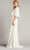 Tadashi Shoji CFK24427LBR - Cape Sleeve Pearl Embellished Bridal Gown Bridal Dresses