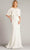 Tadashi Shoji CFK24427LBR - Cape Sleeve Pearl Embellished Bridal Gown Bridal Dresses