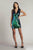 Tadashi Shoji SBSQ23037S - Plunging V-Neck Sequined Cocktail Dress Cocktail Dresses 10 / Shamrock