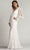 Tadashi Shoji YV21070L - V-Neck Bishop Sleeve Evening Gown Special Occasion Dress