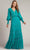 Tadashi Shoji YV21070L - V-Neck Bishop Sleeve Evening Gown Special Occasion Dress