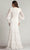 Tadashi Shoji YV21070L - V-Neck Bishop Sleeve Evening Gown Special Occasion Dress