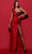 Tarik Deiz 53008 - Beaded One-Sleeve Evening Gown Special Occasion Dress 0 / Red