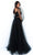 Tarik Ediz - 51037 Two-Piece Sheer Bishop Sleeve Prom Gown Prom Dresses 10 / Rose