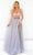 Tarik Ediz - 51037 Two-Piece Sheer Bishop Sleeve Prom Gown Prom Dresses 10 / Rose