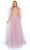 Tarik Ediz - 51037 Two-Piece Sheer Bishop Sleeve Prom Gown Prom Dresses 10 / Rose