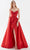 Tarik Ediz 52126 - Surplice Bodice A-Line Prom Gown Prom Dresses