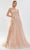 Tarik Ediz 52149 - Three Dimensional Floral Strapless Gown Evening Dresses 10 / Terracota