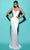 Tarik Ediz 53002 - Twist V-Neck Evening Gown Special Occasion Dress 0 / Ivory