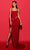 Tarik Ediz 53058 - Sleeveless Cutout Ornate Evening Dress Special Occasion Dress 0 / Red