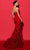 Tarik Ediz 53100 - Strapless High Low Hem Evening Gown Evening Dresses 2 / Red