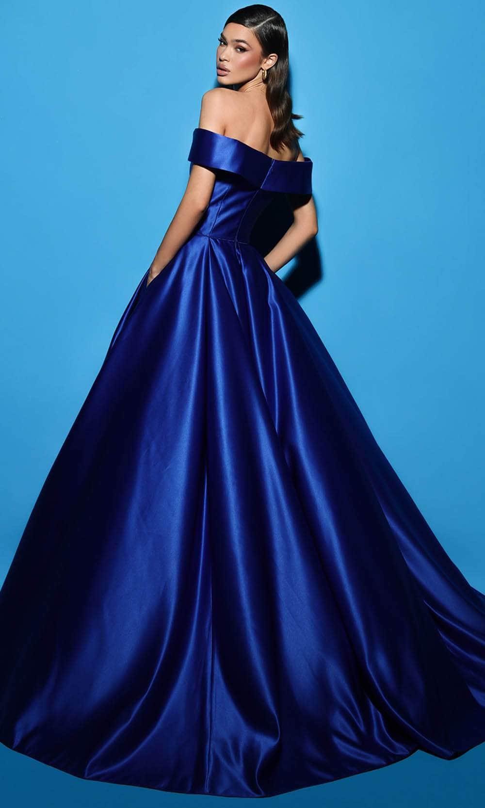 Tarik Ediz 53131 - Off Shoulder Satin Ballgown – Couture Candy