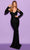 Tarik Ediz 53140 - Strappy Sleeve Evening Gown Special Occasion Dress 0 / Black