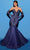 Tarik Ediz 53149 - Beaded Mermaid Prom Gown Prom Dresses 0 / Bijou Blue