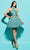 Tarik Ediz 53220 - Ruched Cut-Out Cocktail Dress Special Occasion Dress 0 / Nil Green