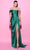 Tarik Ediz 54007 - Semi-Sweetheart Ruched Bodice Evening Gown Prom Dresses 0 / Emerald