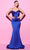 Tarik Ediz 54014 - Cowl Neck Godet Accent Evening Gown Prom Dresses 0 / Royal Blue