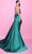 Tarik Ediz 54014 - Cowl Neck Godet Accent Evening Gown Prom Dresses