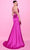 Tarik Ediz 54014 - Cowl Neck Godet Accent Evening Gown Prom Dresses