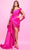 Tarik Ediz 54024 - One Shoulder Side Overskirt Cocktail Dress Cocktail Dress 0 / Orchid