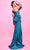 Tarik Ediz 54024 - One Shoulder Side Overskirt Cocktail Dress Cocktail Dress