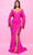 Tarik Ediz 54030 - Off Shoulder Long Sleeve Evening Gown Evening Gown 0 / Orchid