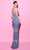 Tarik Ediz 54039 - Straight Neck Beaded Appliqued Prom Gown Prom Dresses