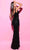 Tarik Ediz 54052 - Cap Sleeve Fringed Ornate Evening Gown Prom Dresses