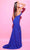 Tarik Ediz 54059 - Ribbon Beaded Halter Neck Evening Gown Prom Dresses