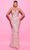 Tarik Ediz 54089 - Deep V-Neck Paillette Sequin Prom Gown Prom Gown 0 / Rose Gold