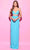 Tarik Ediz 54098 - Cutout Beaded Waist Fitted Prom Gown Prom Gown 0 / Turquoise