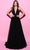 Tarik Ediz 54105 - Halter V-Neck Evening Gown with Bolero Evening Gown