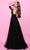 Tarik Ediz 54105 - Halter V-Neck Evening Gown with Bolero Evening Gown