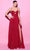 Tarik Ediz 54107 - Glitter Textured Evening Gown Prom Dresses 0 / Red