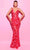 Tarik Ediz 54147 - Beaded Embroidered Sleeveless Evening Gown Prom Dresses 0 / Fuchsia