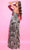 Tarik Ediz 54183 - Glitter Print Ruched Sweetheart Evening Gown Prom Dresses