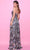 Tarik Ediz 54183 - Glitter Print Ruched Sweetheart Evening Gown Prom Dresses