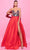 Tarik Ediz 54198 - Deep V-Neck Beaded Top Evening Gown Prom Dresses 0 / Marmalade