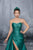 Tarik Ediz 96092 - Strapless Side Draped Prom Gown Prom Dresses 0 / Nil Green