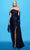 Tarik Ediz 98433 -Pleated Bodice Bow Detailed Evening Gown Evening Dresses 12 / Black