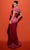 Tarik Ediz 98462 - Pleated Detail Off-Shoulder Evening Gown Evening Dresses 10 / Fuchsia