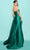 Tarik Ediz 98496 - Taffeta V-Neck Evening Gown Evening Dresses 10 / Red