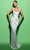 Tarik Ediz 98517 - Scattered Beads Sheath Gown Evening Dresses 0 / Ivory