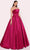 Tarik Ediz 98733 - Strapless Taffeta Ballgown Ballgown 0 / Sangria