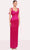 Tarik Ediz 98765 - Floor Length Taffeta Gown Prom Dresses 0 / Fuchsia