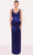 Tarik Ediz 98765 - Floor Length Taffeta Gown Prom Dresses 0 / Royal Blue