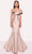 Tarik Ediz 98766 - Beaded Bust Mermaid Gown Evening Dresses 0 / Vanilla