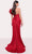 Tarik Ediz 98767 - Shirred Gown with Slit Evening Dresses